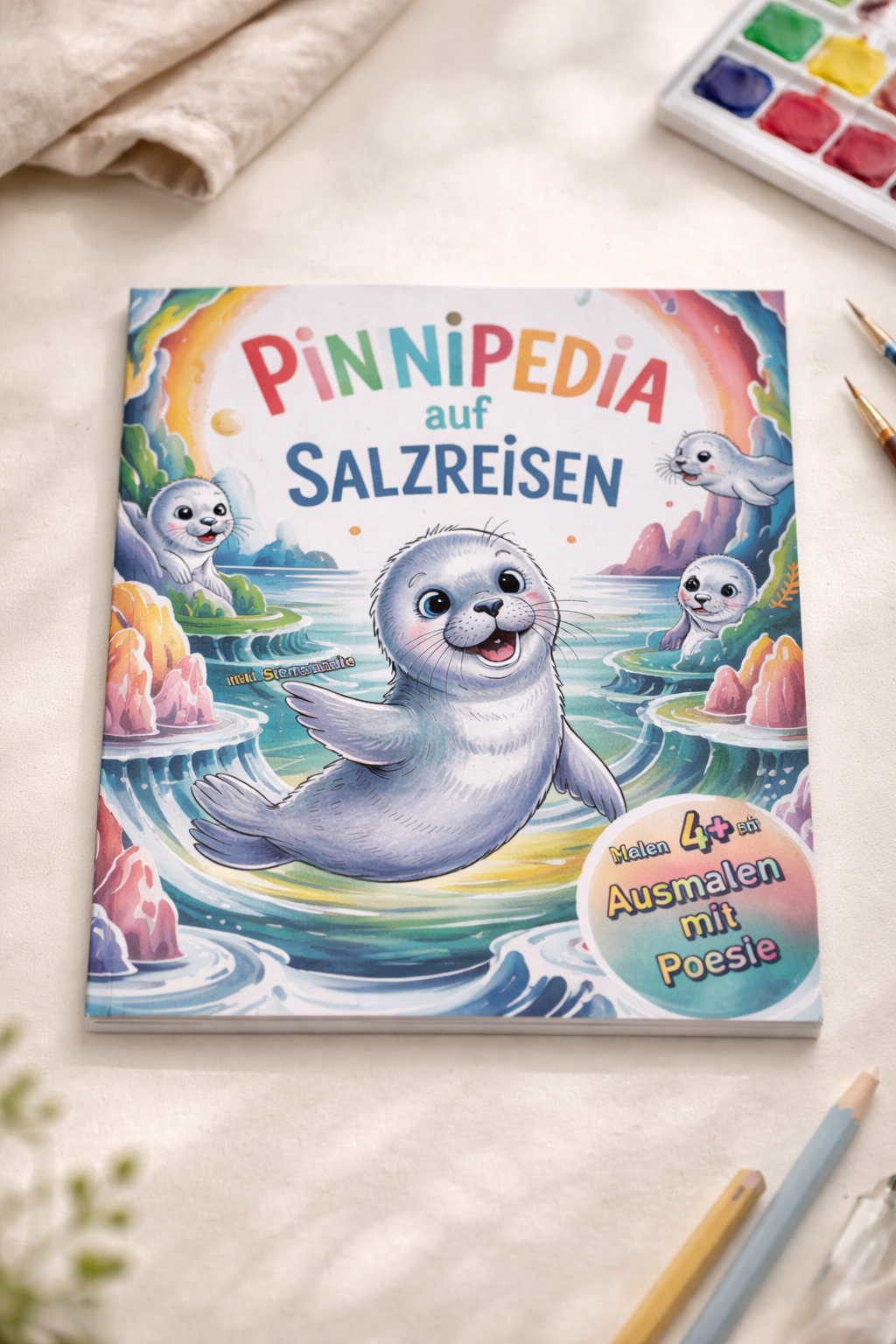 Pinnipedia auf Salzreisen  -  Malbuch mit Reimen (erweiterte Ausgabe)