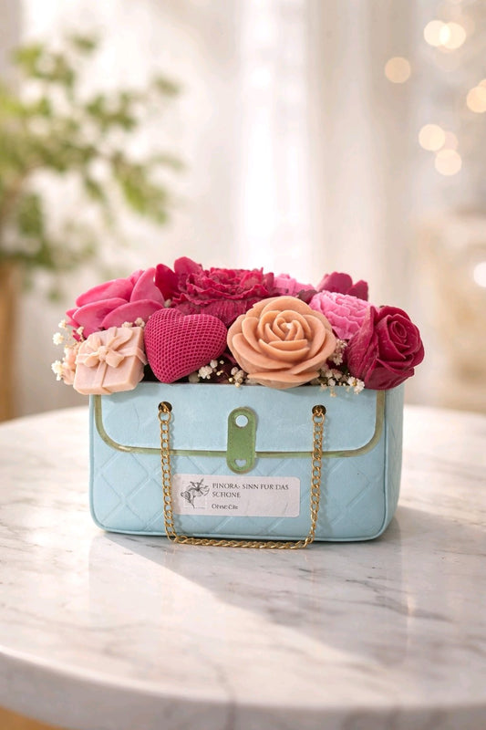 PINORA Blütenwelten-Rosalia/Kerzenblumen Geschenkbox (handgefertigt)