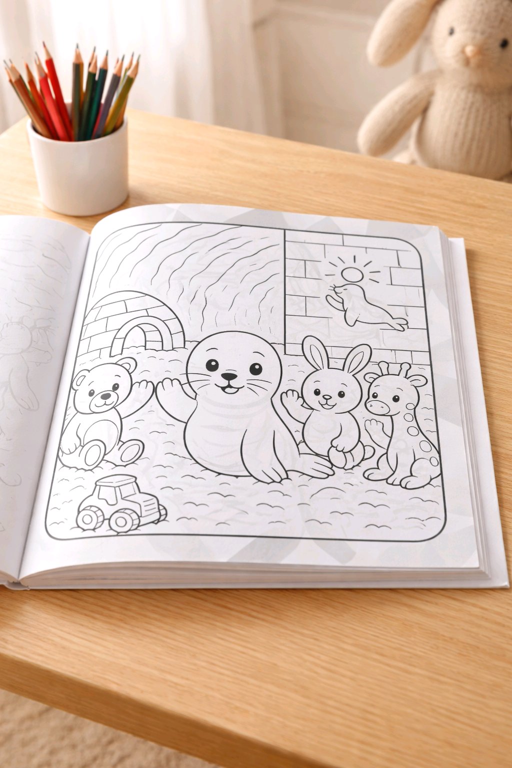 Einzigartiges Malbuch für Kinder & Erwachsene - Enspannung & Kreativität mit Pinnipedia