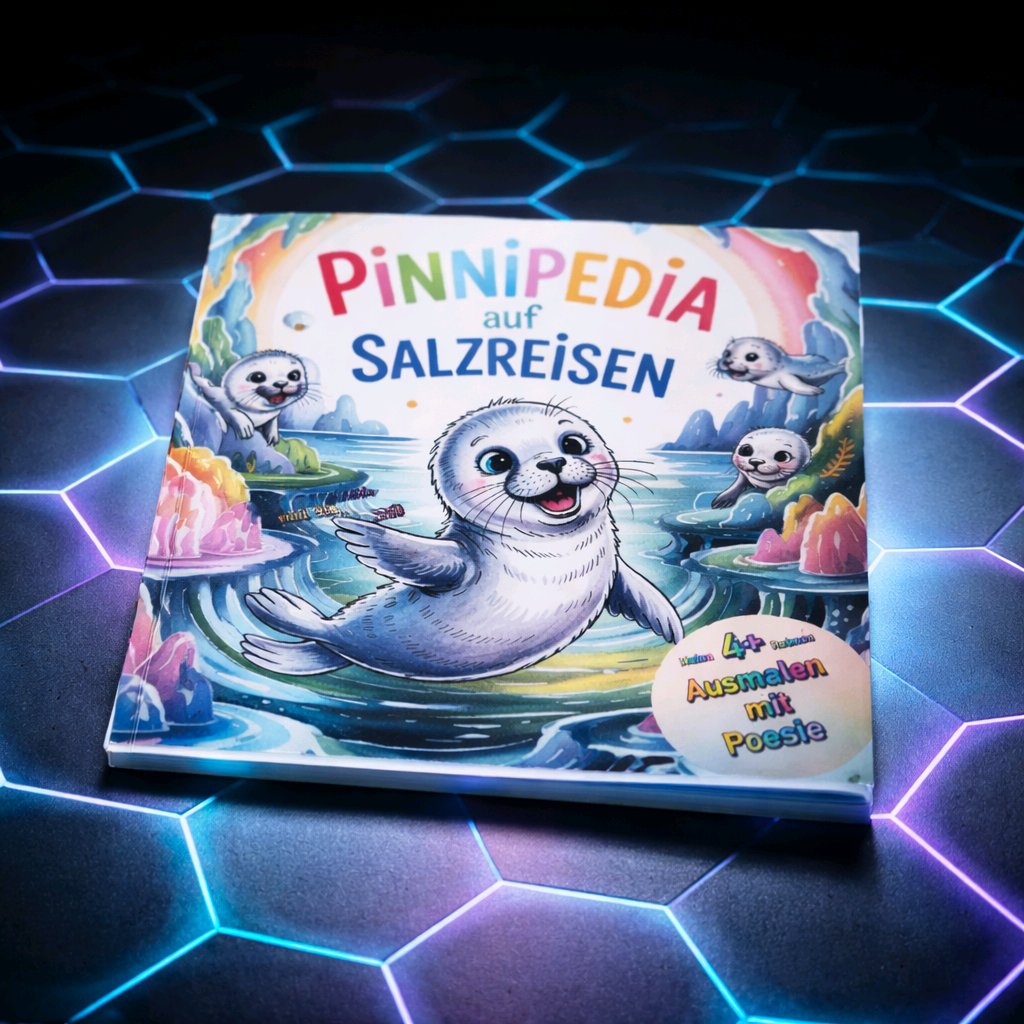 Pinnipedia auf Salzreisen  -  Malbuch mit Reimen (erweiterte Ausgabe)